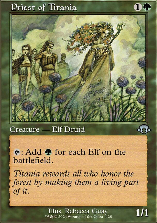Priest of Titania [#0428 Retro Frame] (MH3-U-FOIL)