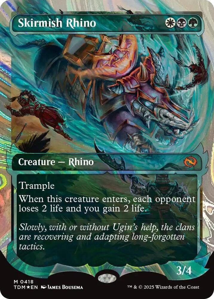 Skirmish Rhino [ #0418 Halo Foil Ghostfire Showcase ] (TDM-M)