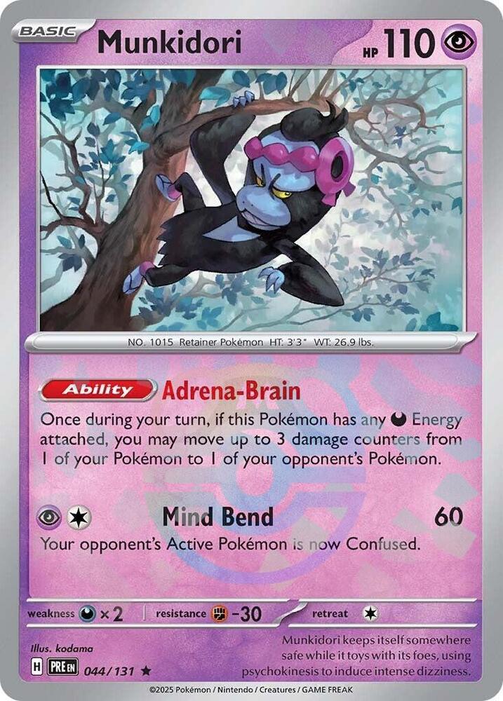 Munkidori (Master Ball Pattern) - 044/131 (PRE) Rare - Near Mint Holofoil