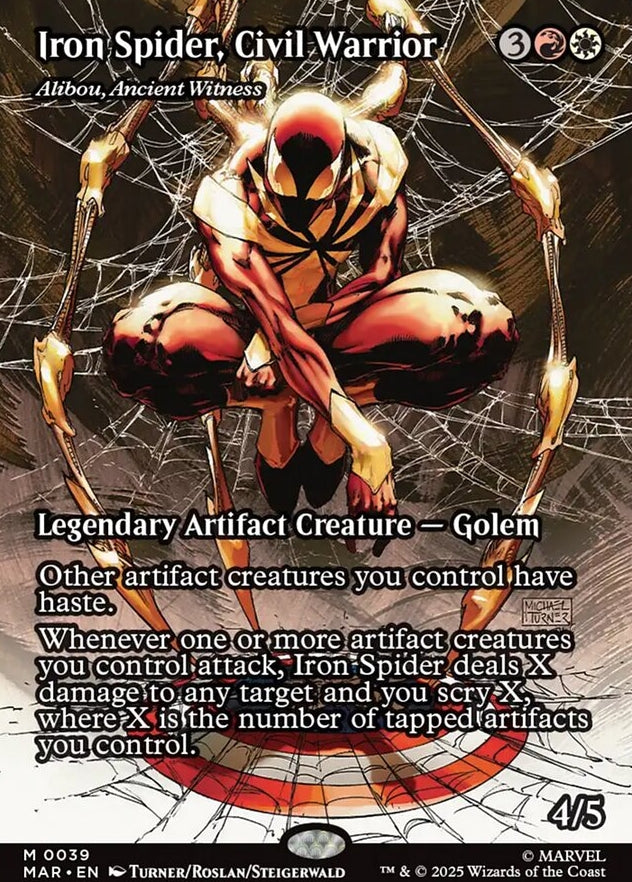 Iron Spider, Civil Warrior - Alibou, Ancient Witness [ #0039 Borderless ] (MAR-M)