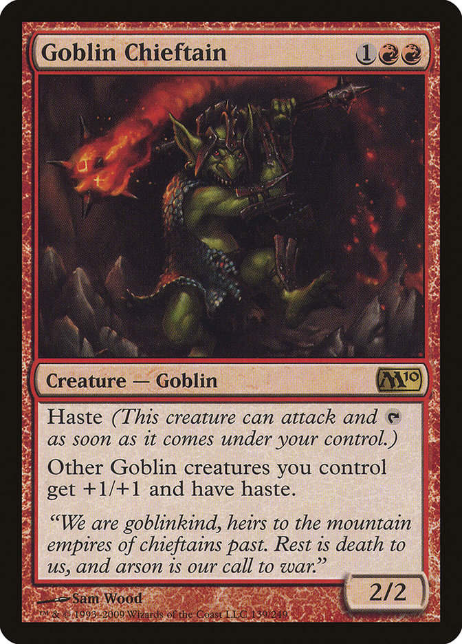 Goblin Chieftain (M10-R) Light Play