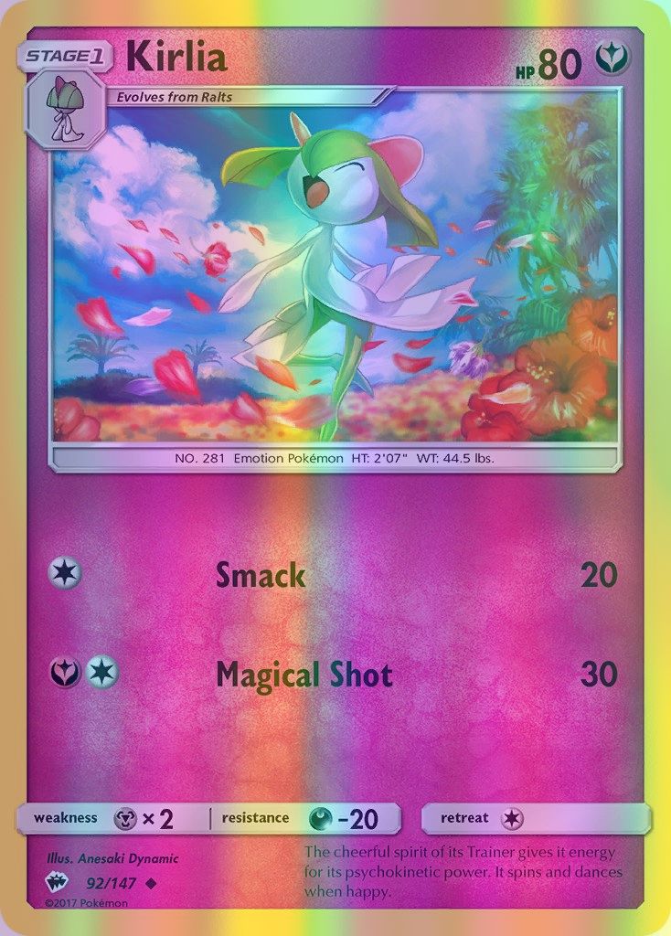 Kirlia - 092/147 (SM:BUS) Uncommon - Near Mint Reverse Holofoil