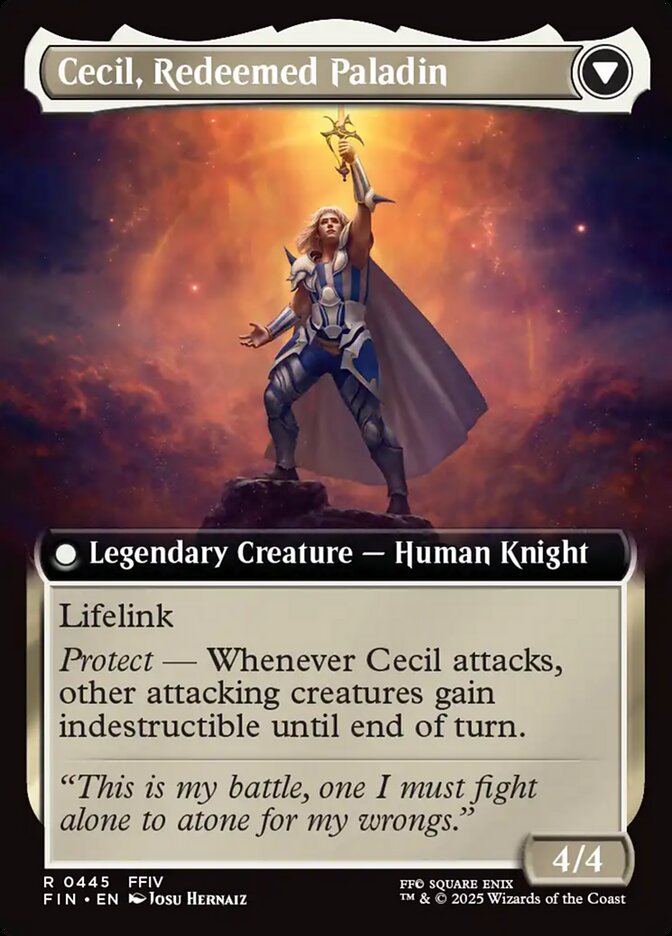 Cecil, Dark Knight // Cecil, Redeemed Paladin [ #0445 Extended Art ] (FIN-R)