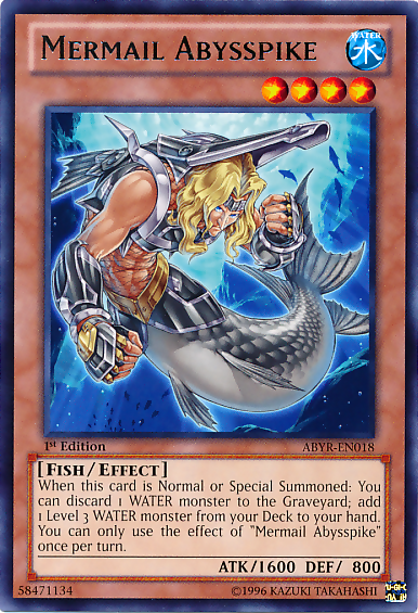 Mermail Abysspike (ABYR-EN018) Rare - Near Mint 1st Edition