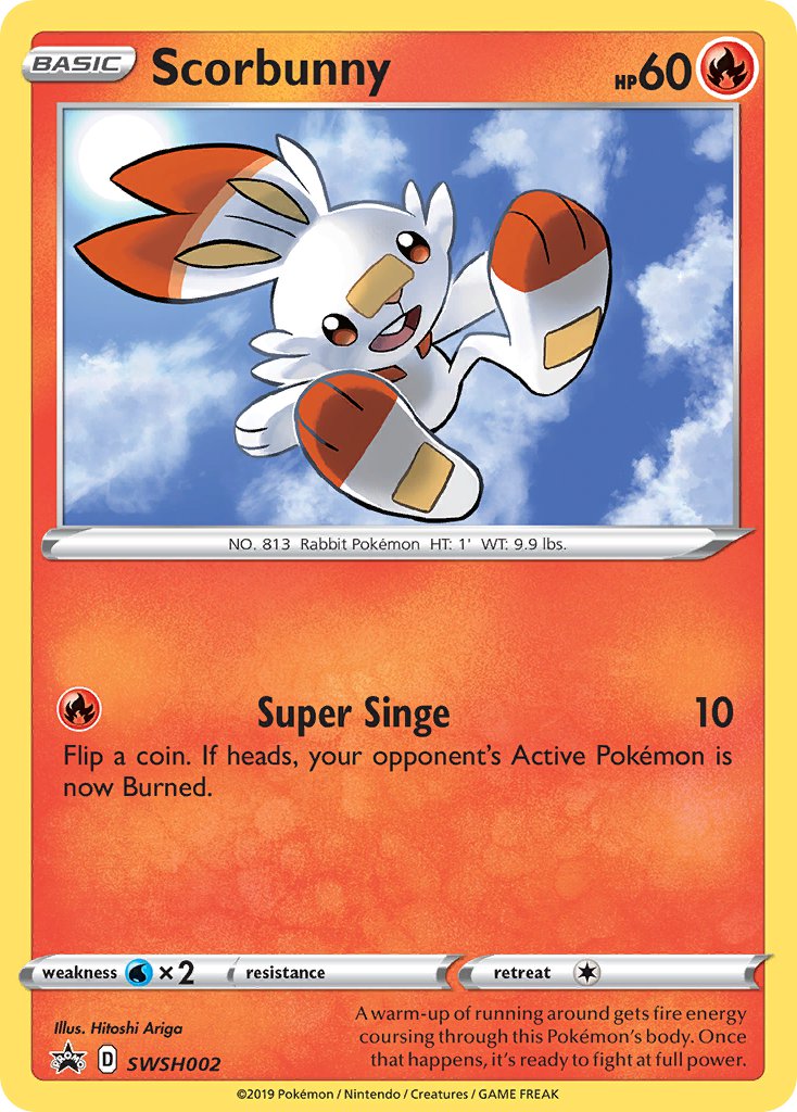 Scorbunny - SWSH002 (SWSH:PR) Promo - Near Mint Holofoil