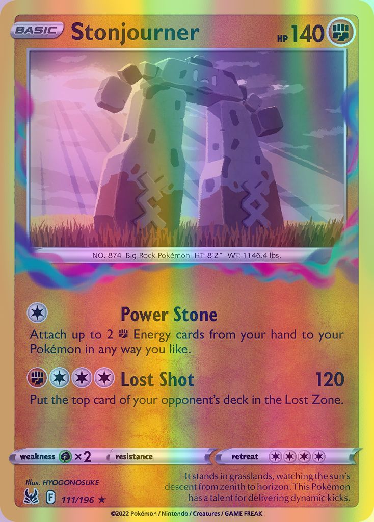 Stonjourner - 111/196 (SWSH11) Rare - Near Mint Reverse Holofoil