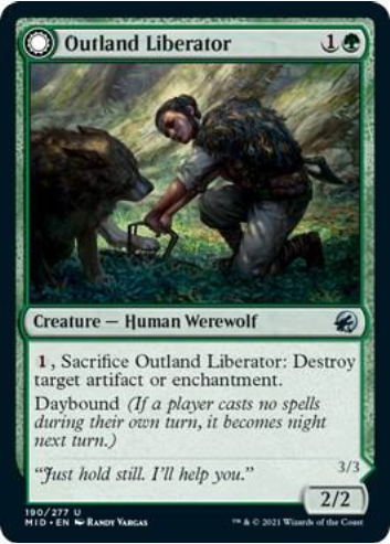 Outland Liberator//Frenzied Trapbreaker (MID-U-FOIL)