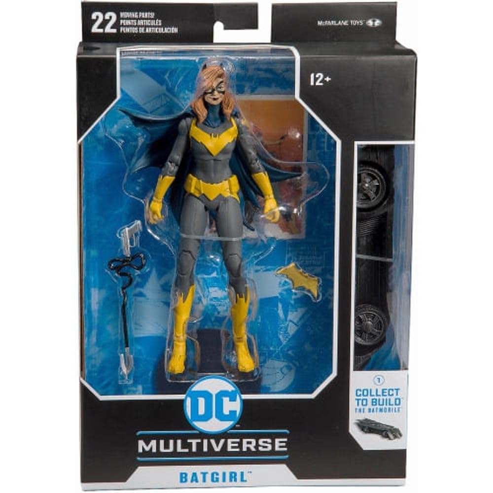 DC Multiverse Action Figure Set: The Batman Who Laughs, Batgirl, & Nightwing w/ Batmobile