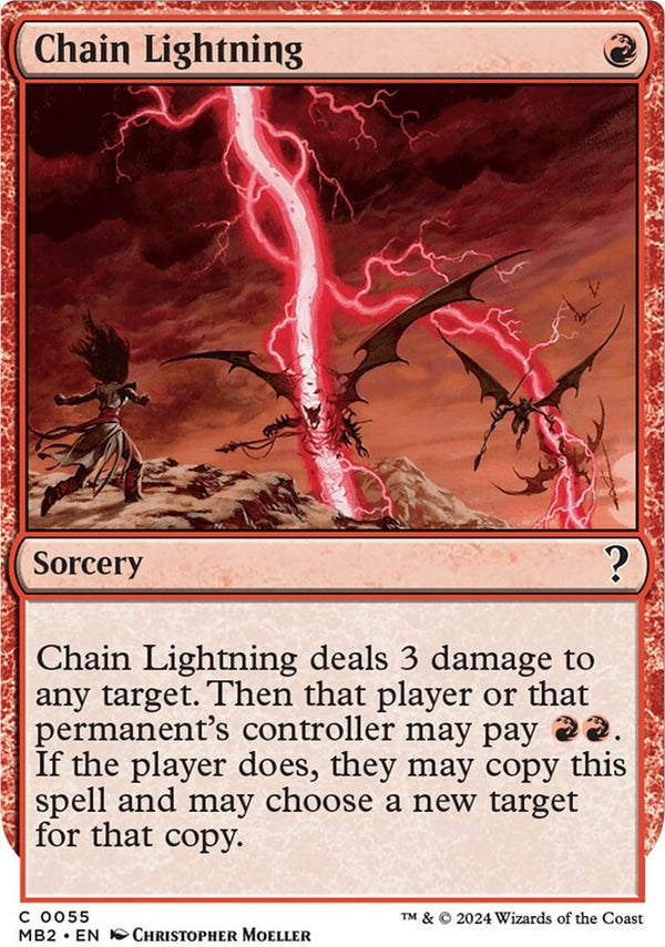 Chain Lightning [#0055 White-Border] (MB2-C)