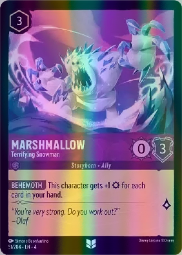 Marshmallow - Terrifying Snowman (Ursula's Return 051/204) Uncommon - Near Mint Cold Foil