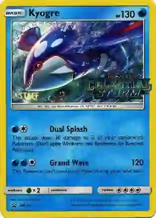 Kyogre (Prerelease) [Staff] - SM129 (SM:PR) Promo - Near Mint Holofoil