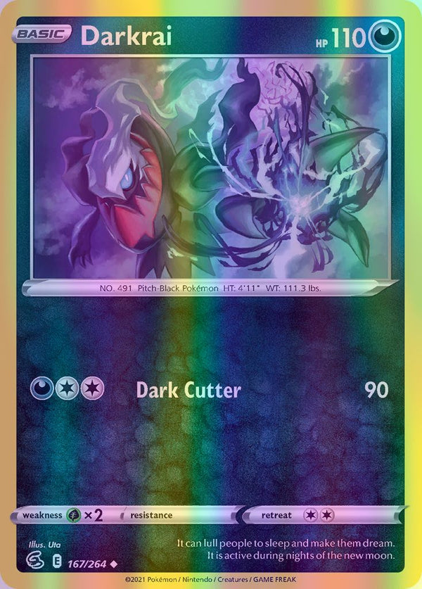 Darkrai - 167/264 (SWSH08) Uncommon - Near Mint Reverse Holofoil