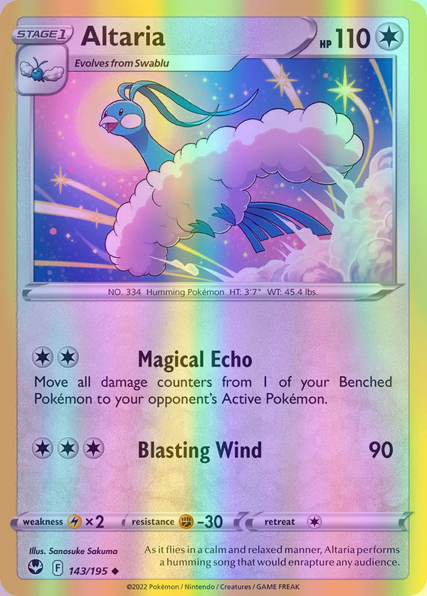 Altaria - 143/195 (SWSH12) Uncommon - Near Mint Reverse Holofoil