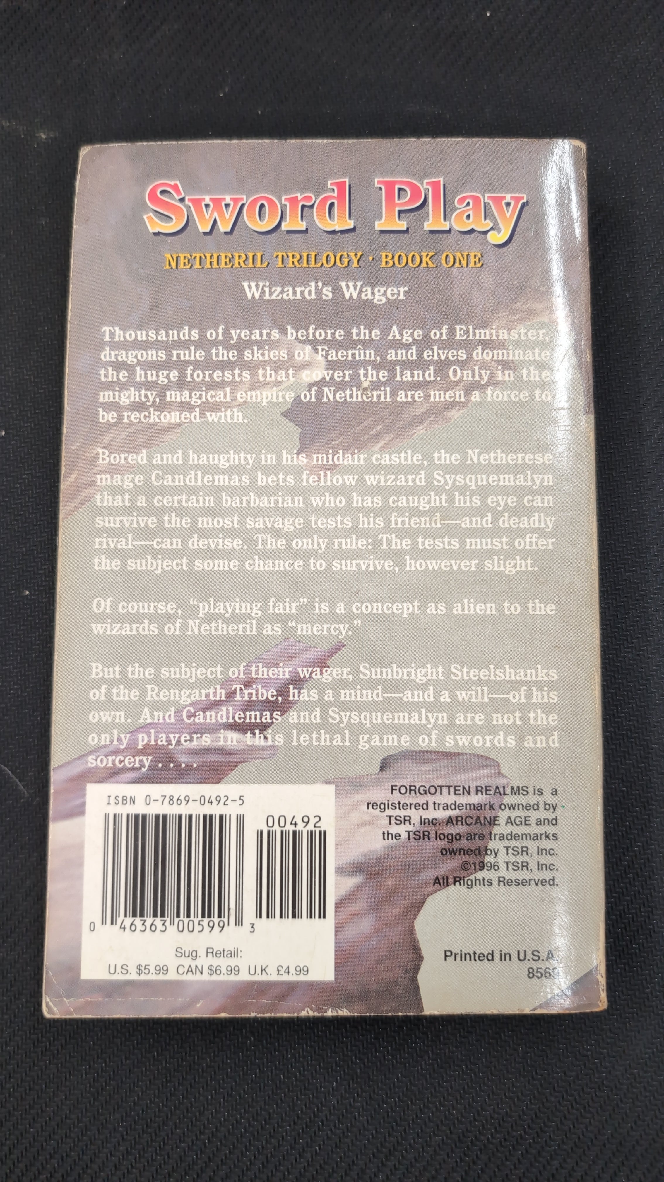 Forgotten Realms: Sword Play - Arcane Age Netheril Trilogy Book I [ Paperback ] (USED)