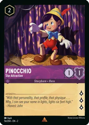 Pinocchio - Star Attraction (Rise of the Floodborn 56/204) Rare - Near Mint