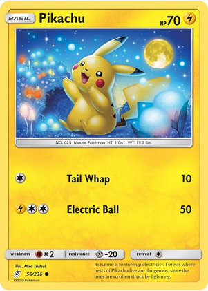 Pikachu - 056/236 (SM11) Common - Near Mint