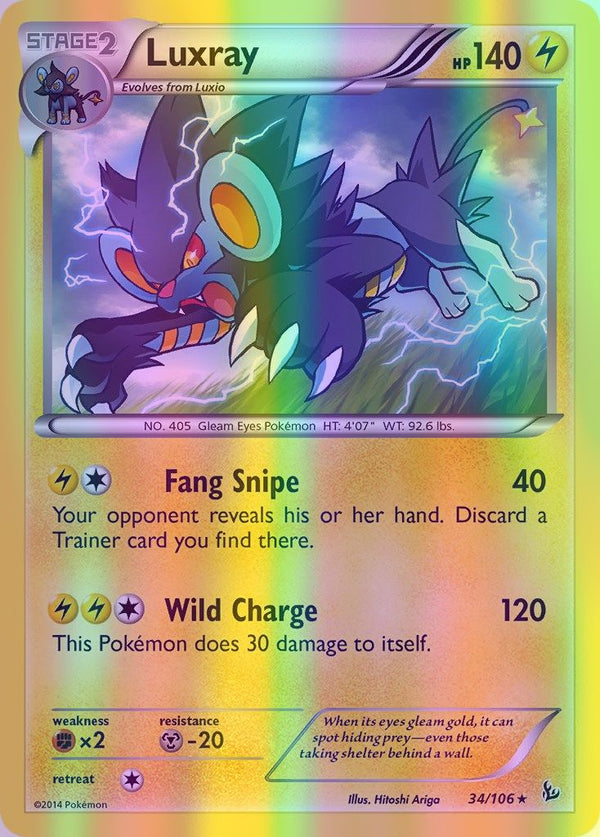 Luxray - 034/106 (FLF) Rare - Near Mint Reverse Holofoil