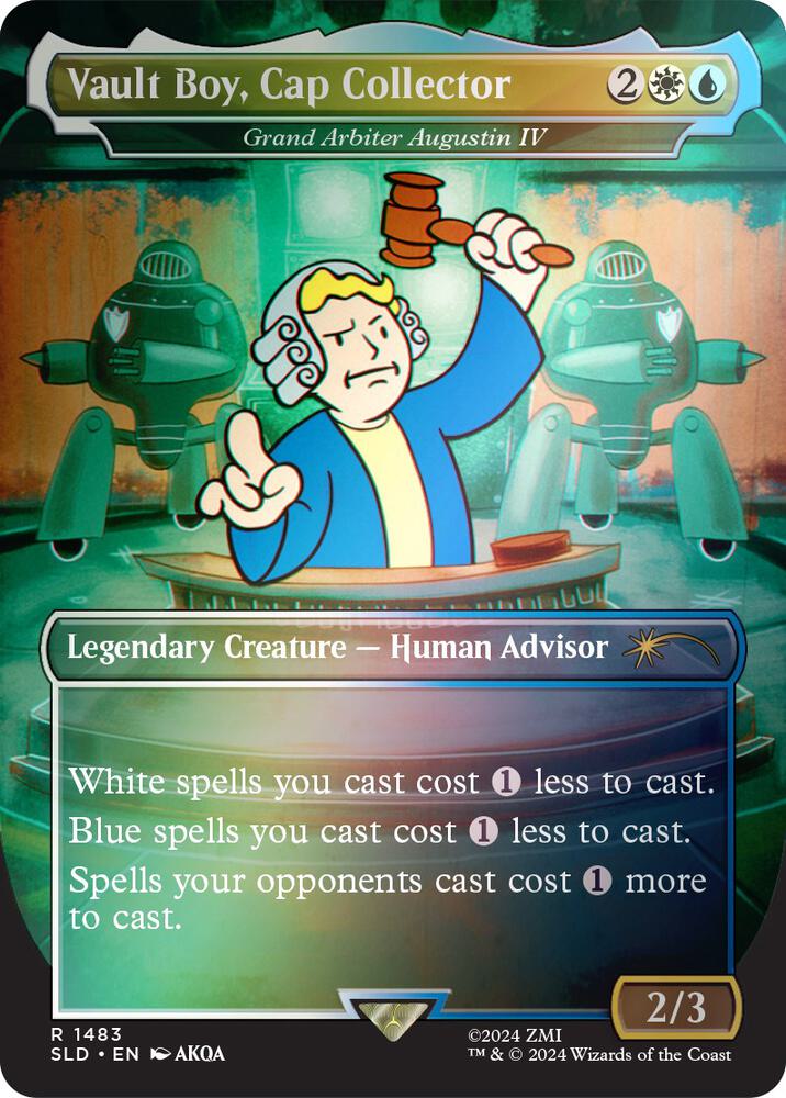 Vault Boy, Cap Collector - Grand Arbiter Augustin IV [#1483 Borderless] (SLD-R-FOIL)