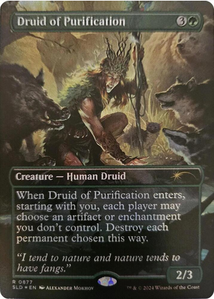 Druid of Purification [#0877 Borderless] (SLD-R-FOIL)