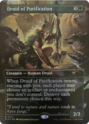 Druid of Purification [#1450 Borderless] (SLD-R-FOIL)