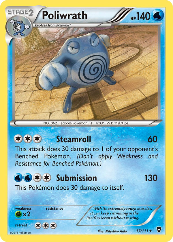 Poliwrath - 017/111 (FFI) Holo Rare - Near Mint Holofoil