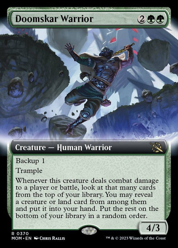 Doomskar Warrior [#0370 Extended Art] (MOM-R)