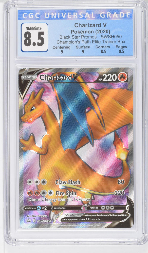 Charizard V - SWSH050 (SWSH:PR) Promo - Near Mint Holofoil (Graded - CGC 8.5)