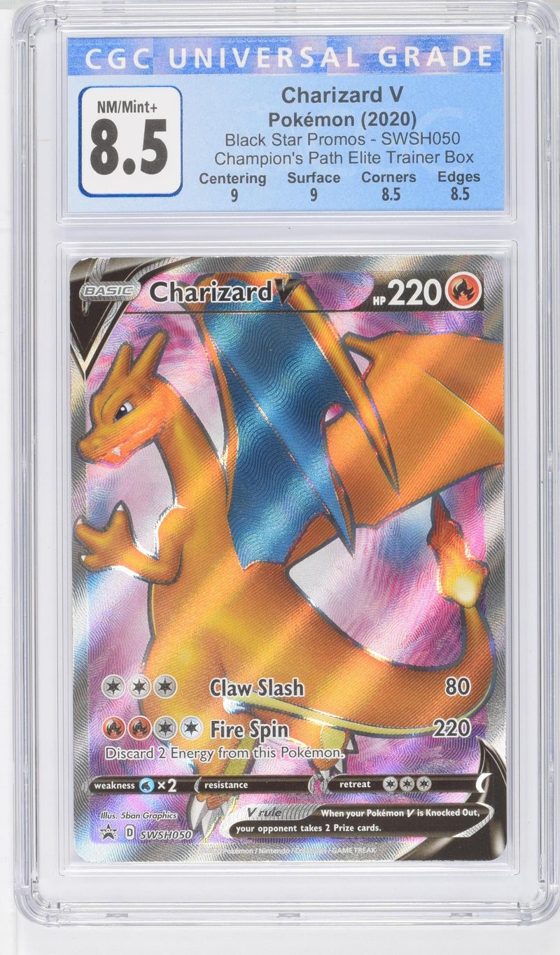 Charizard V - SWSH050 (SWSH:PR) Promo - Near Mint Holofoil (Graded - CGC 8.5)