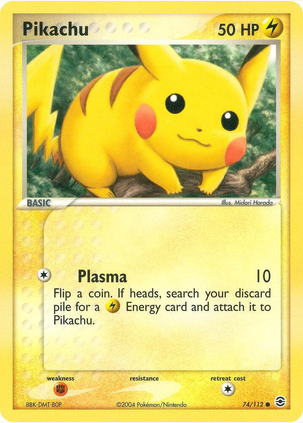 Pikachu - 74/112 (RG) Common - Light Play