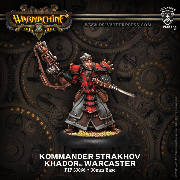 Warmachine: Khador - Kommander Strakhov, Warcaster (Metal)