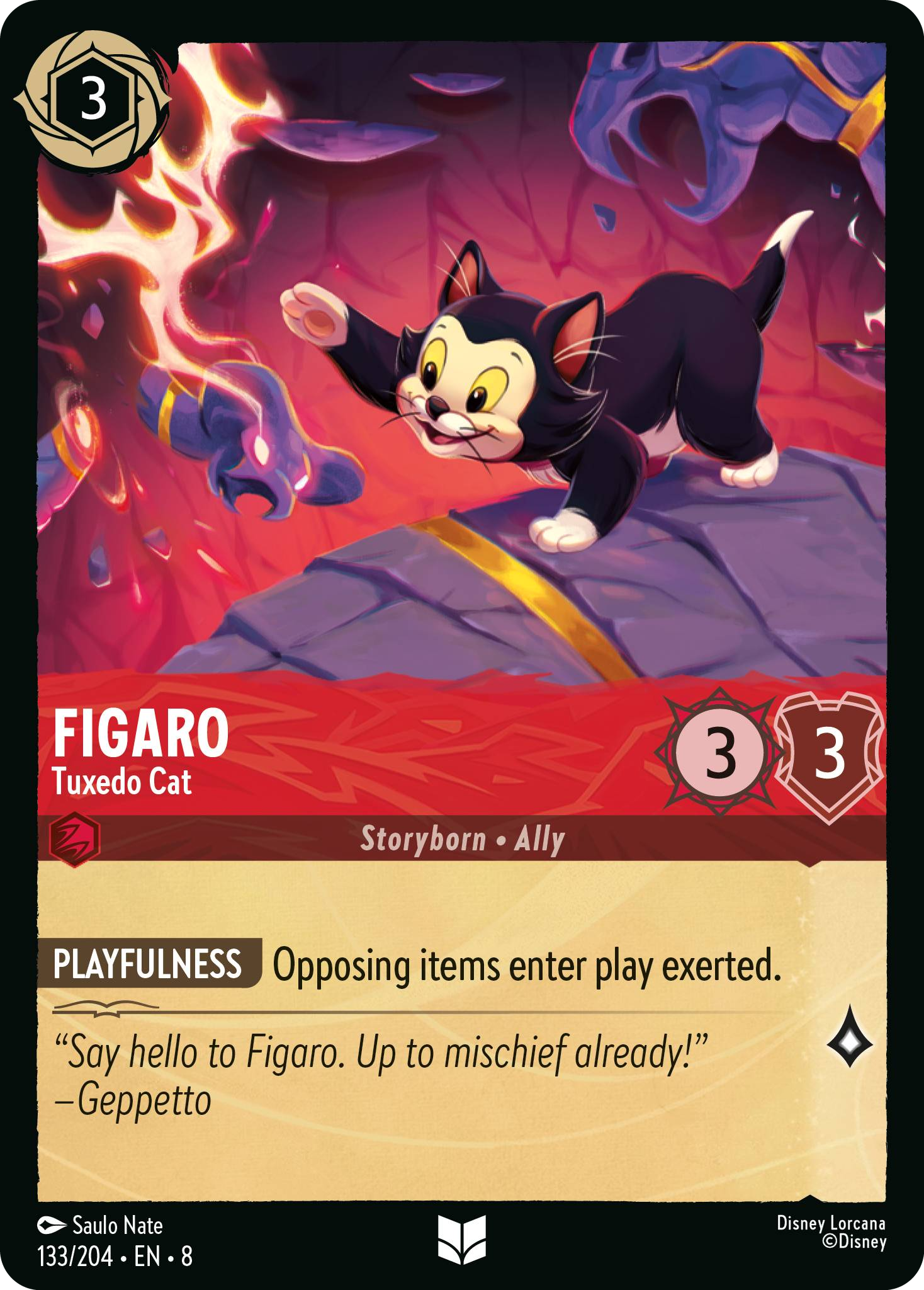 Figaro - Tuxedo Cat (Reign of Jafar - 133/204 ) Uncommon