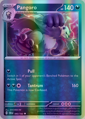 Pangoro - 093/142 (SCR) Uncommon - Near Mint Reverse Holo