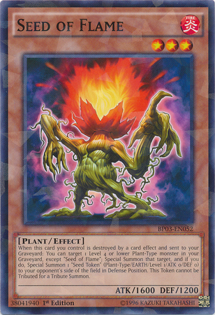 Seed of Flame (Shatterfoil) (BP03-EN052) Shatterfoil Rare - Near Mint 1st Edition