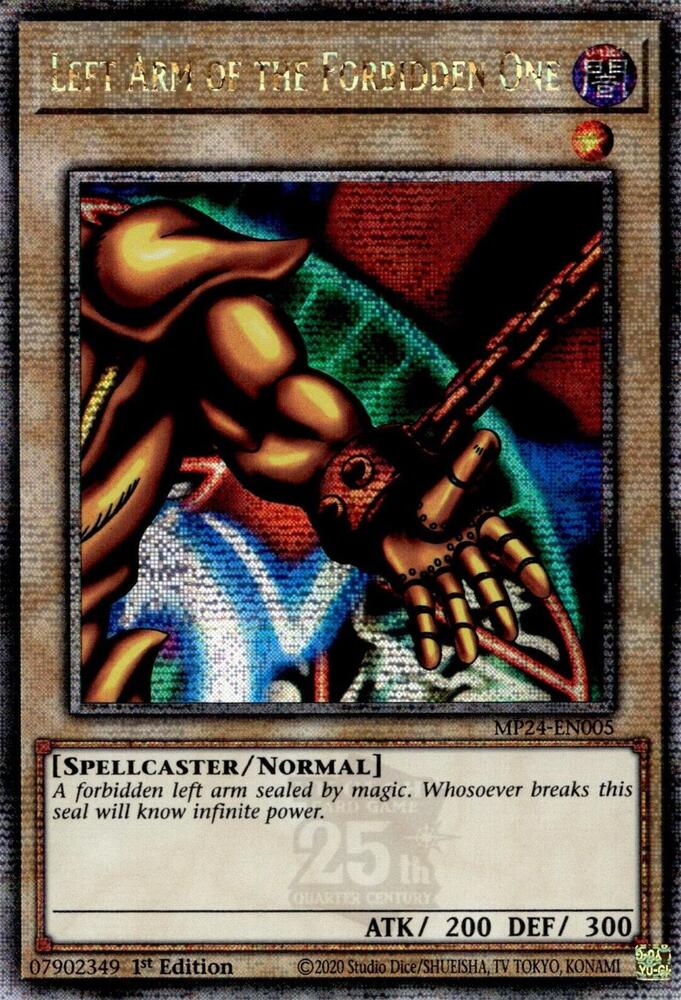 Left Arm of the Forbidden One (MP24-EN005) Quarter Century Secret Rare - Near Mint 1st Edition