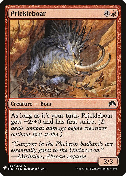 Prickleboar [Mystery Booster #1027] (ORI-C)