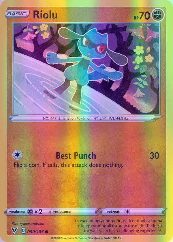 Riolu - 090/185 (SWSH04) Common - Near Mint Reverse Holofoil