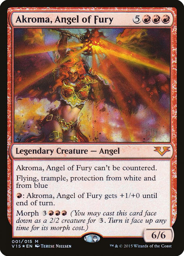 Akroma, Angel of Fury (V15-R) Light Play