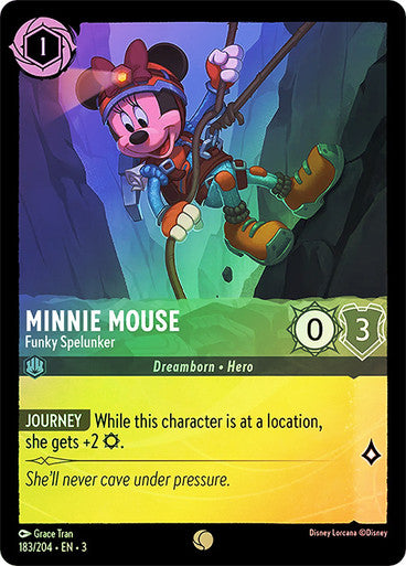 Minnie Mouse - Funky Spelunker (Into the Inklands 183/204) Common - Near Mint Cold Foil