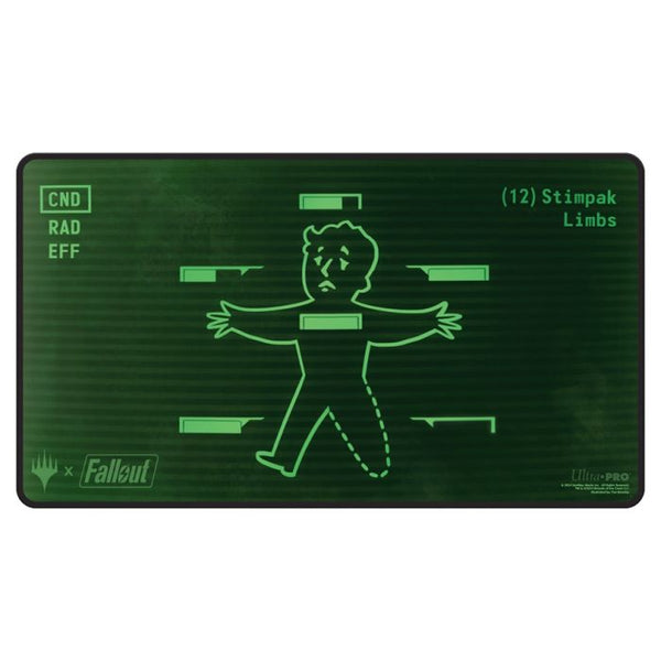 Ultra-PRO: Playmat Black Stitched - MTG: Fallout - Pip-Boy Status Screen (38331)