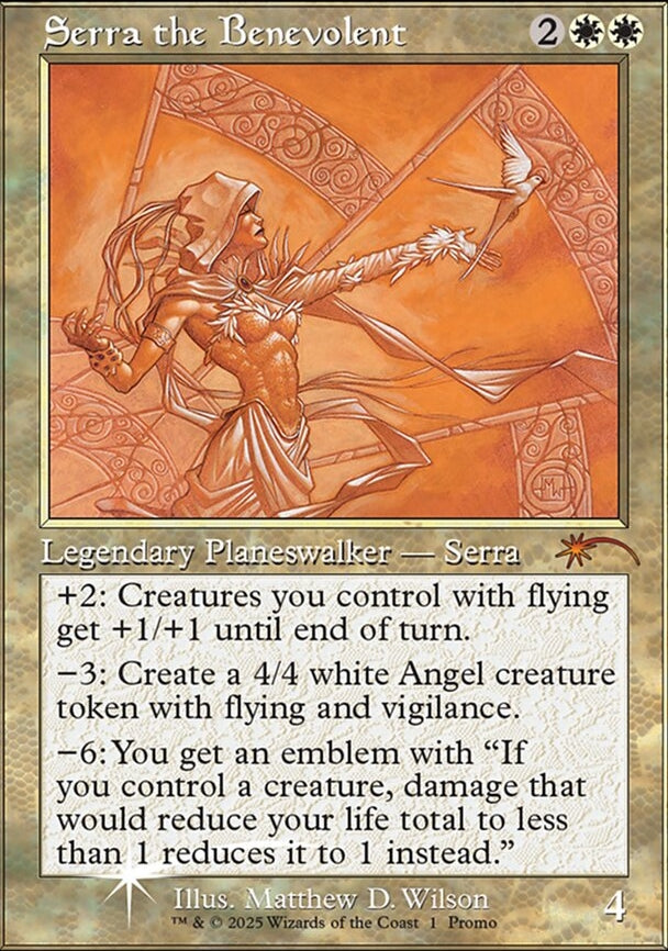 Serra the Benevolent [ #0001 Retro Frame ] (PF25-M-FOIL)