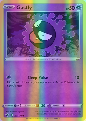 Gastly - 055/198 (SWSH06) Common - Near Mint Reverse Holofoil