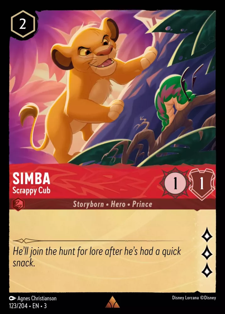 Simba - Scrappy Cub (Into the Inklands 123/204) Rare - Near Mint