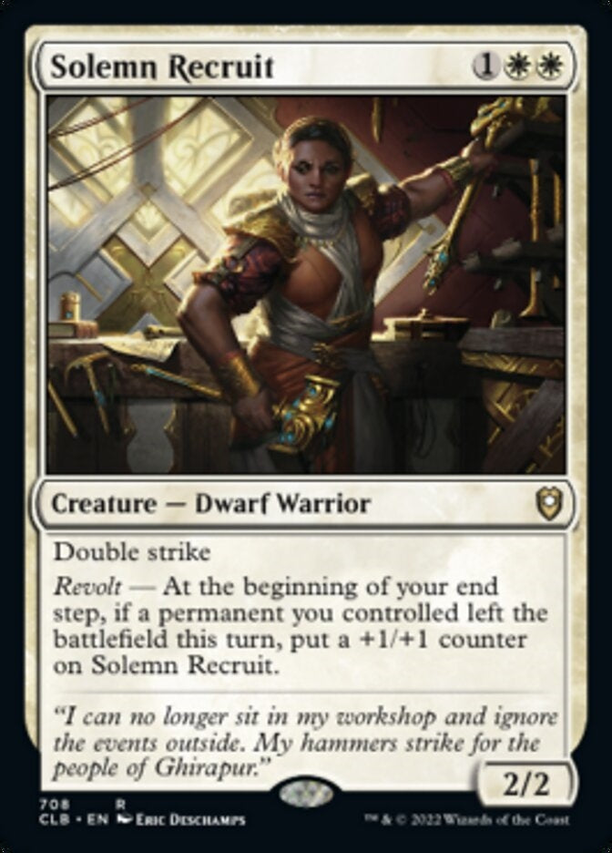 Solemn Recruit [#708 Commander Decks] (CLB-R)