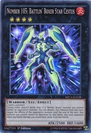 Number 105: Battlin' Boxer Star Cestus (MP14-EN028)