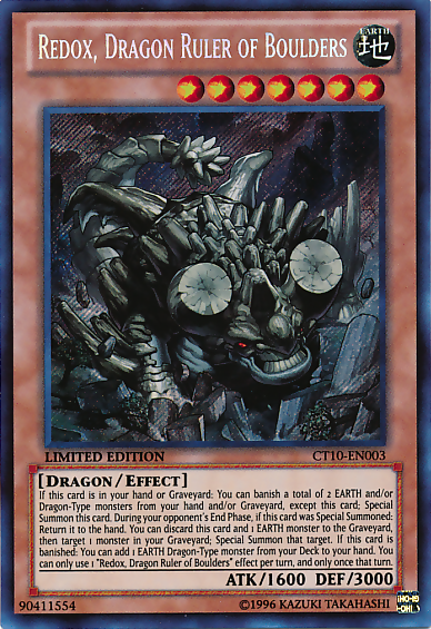 Redox, Dragon Ruler of Boulders (CT10-EN003) Secret Rare - Limited Edition