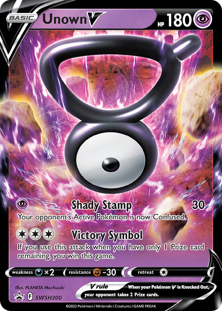 Unown V - SWSH300 (SWSH:PR) Promo - Near Mint Holofoil