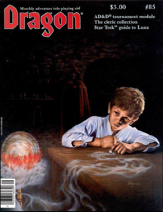 Dragon Magazine #85 (USED) Part 2 of "Twofold Talisman" AD&D tournament module.
