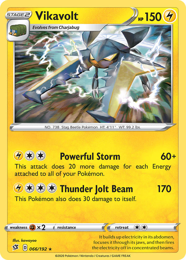 Vikavolt - 066/192 (SWSH02) Holo Rare - Near Mint Holofoil