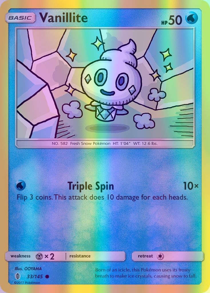 Vanillite - 033/145 (SM:GRI) Common - Near Mint Reverse Holofoil