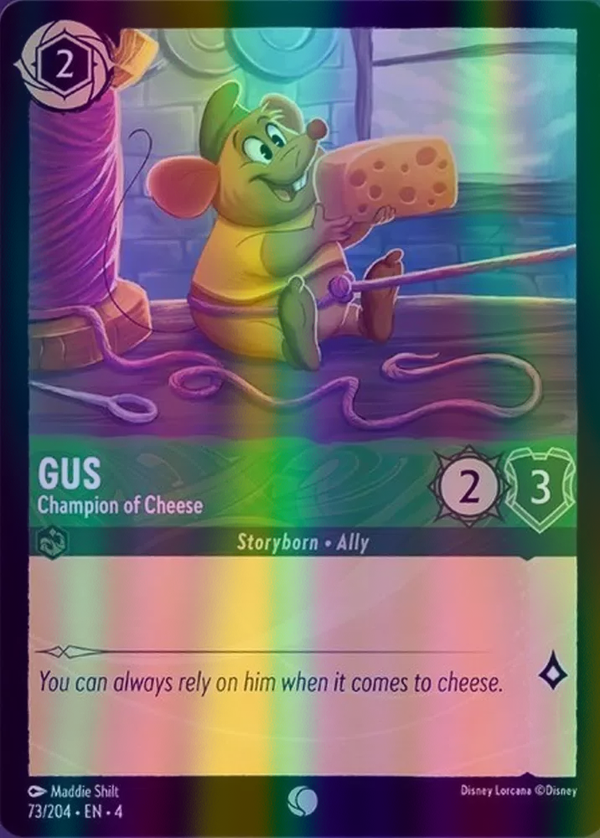 Gus - Champion of Cheese (Ursula's Return 073/204) Common - Near Mint Cold Foil